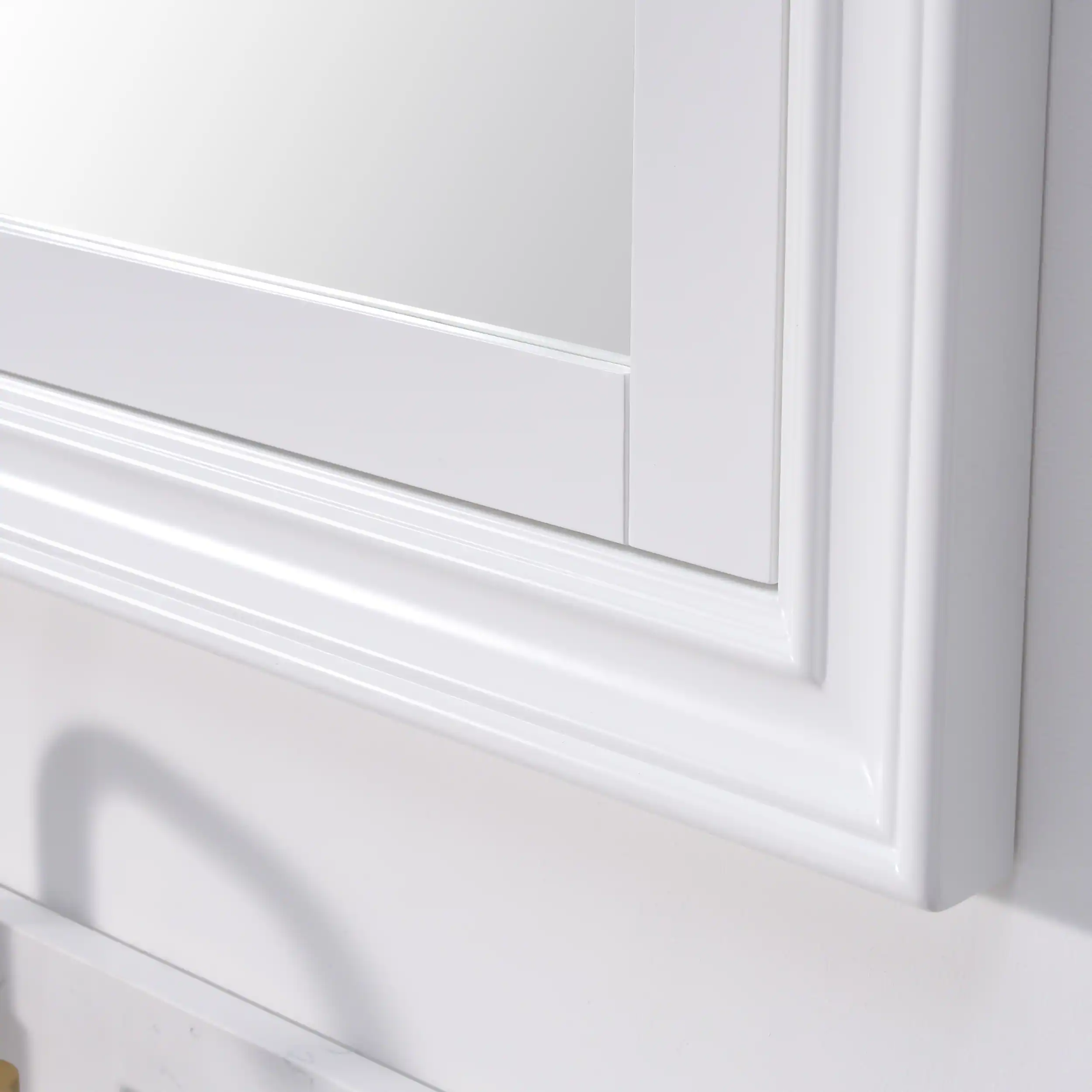 Alt View 7. WELLFOR - 40 in. W x 32 in. H Rectangular Solid Wood Recessed Medicine Cabinet with Mirror - White.