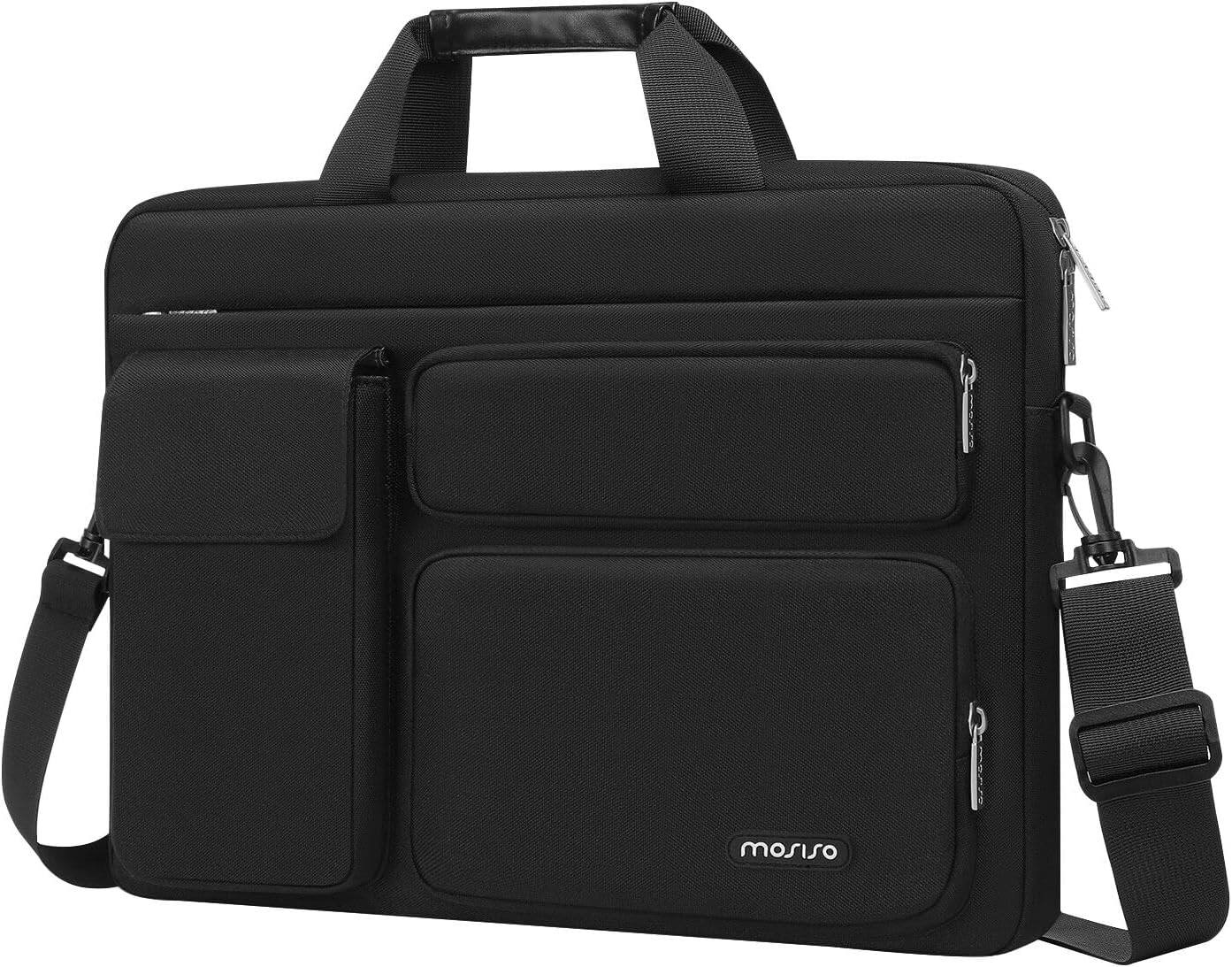 Front. Vulpecula Spade - Laptop Shoulder Bag 15.6 inch, 15-15.6 inch Computer Bag Compatible with MacBook Pro 16 inc - Black.