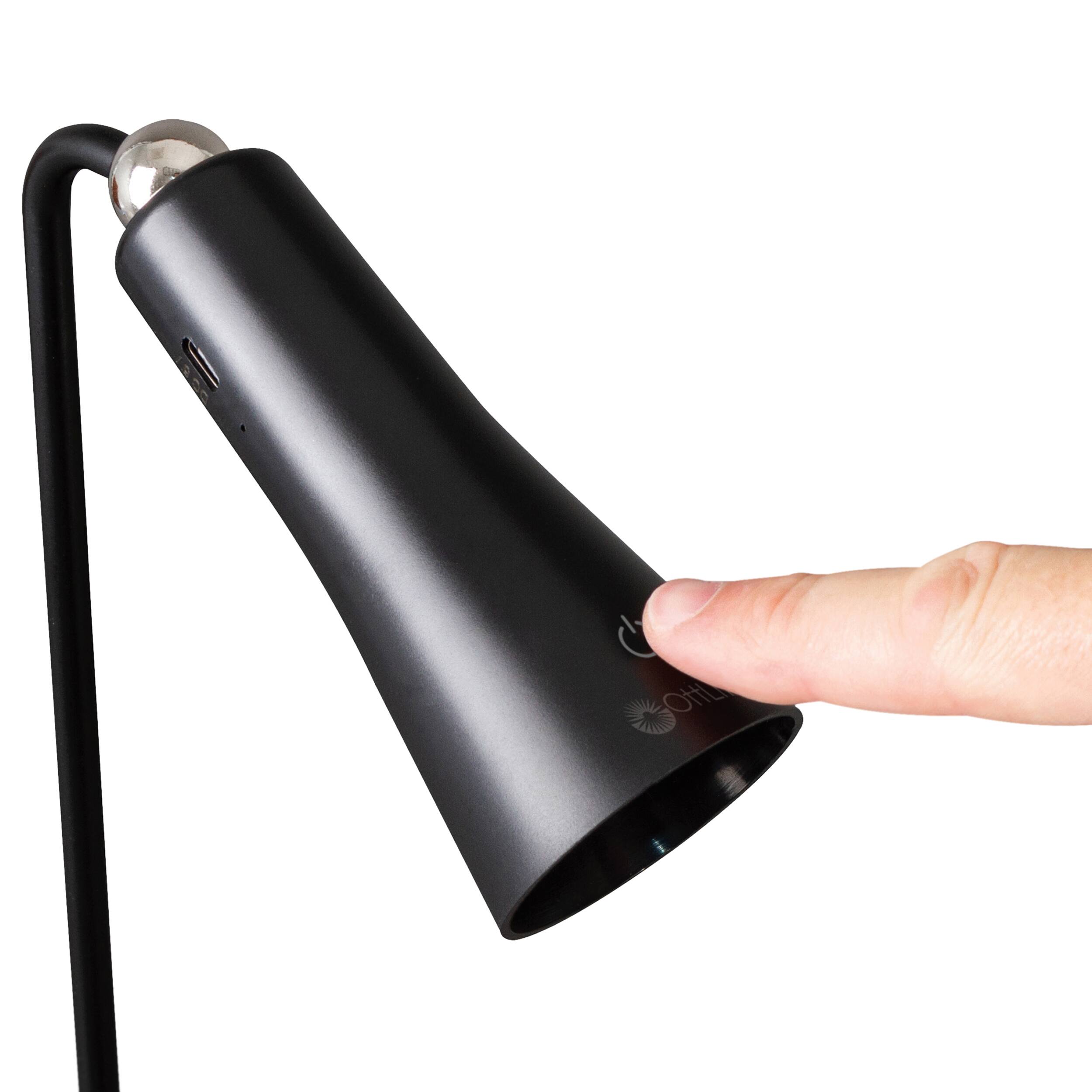 Back. OttLite - Switch 3-in-1 Rechargeable Task Lamp - Black.