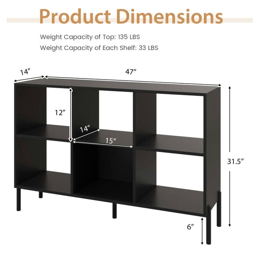 Product Dimensions  
Weight Capacity of Top: 135 LBS  
Weight Capacity of Each Shelf: 33 LBS  

14" x 47" x 12" x 14" x 15" x 31.5" x 6"
