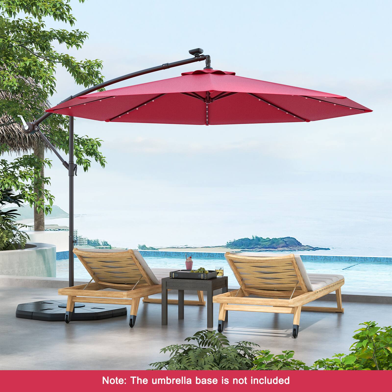 Note: The umbrella base is not included.