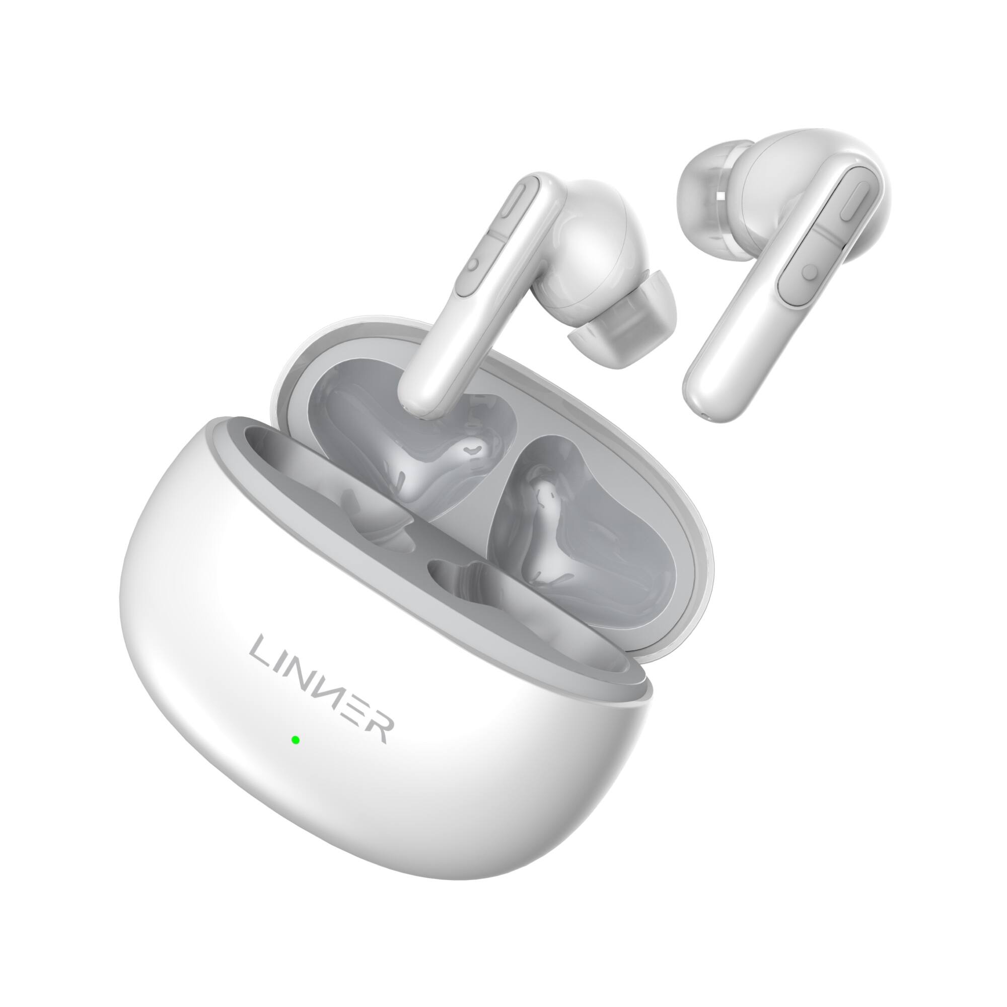 Alt View 11. LINNER - Nova Lite Bluetooth Hearing Aids with Noise Canceling and Volume Control - White.