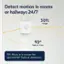 Detect motion in rooms or hallways 24/7 with a 30ft range and a 90° field of view. TIP: Place in a corner for optimal 90° field of detection.