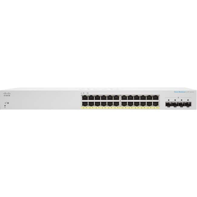 Cisco Consumer Products - Cisco Business CBS220-24P-4G Ethernet Switch - 24 Ports - Manageable - Gigabit Ethernet - 10/100/1000Base-T, 1000Base-X - Unknown
