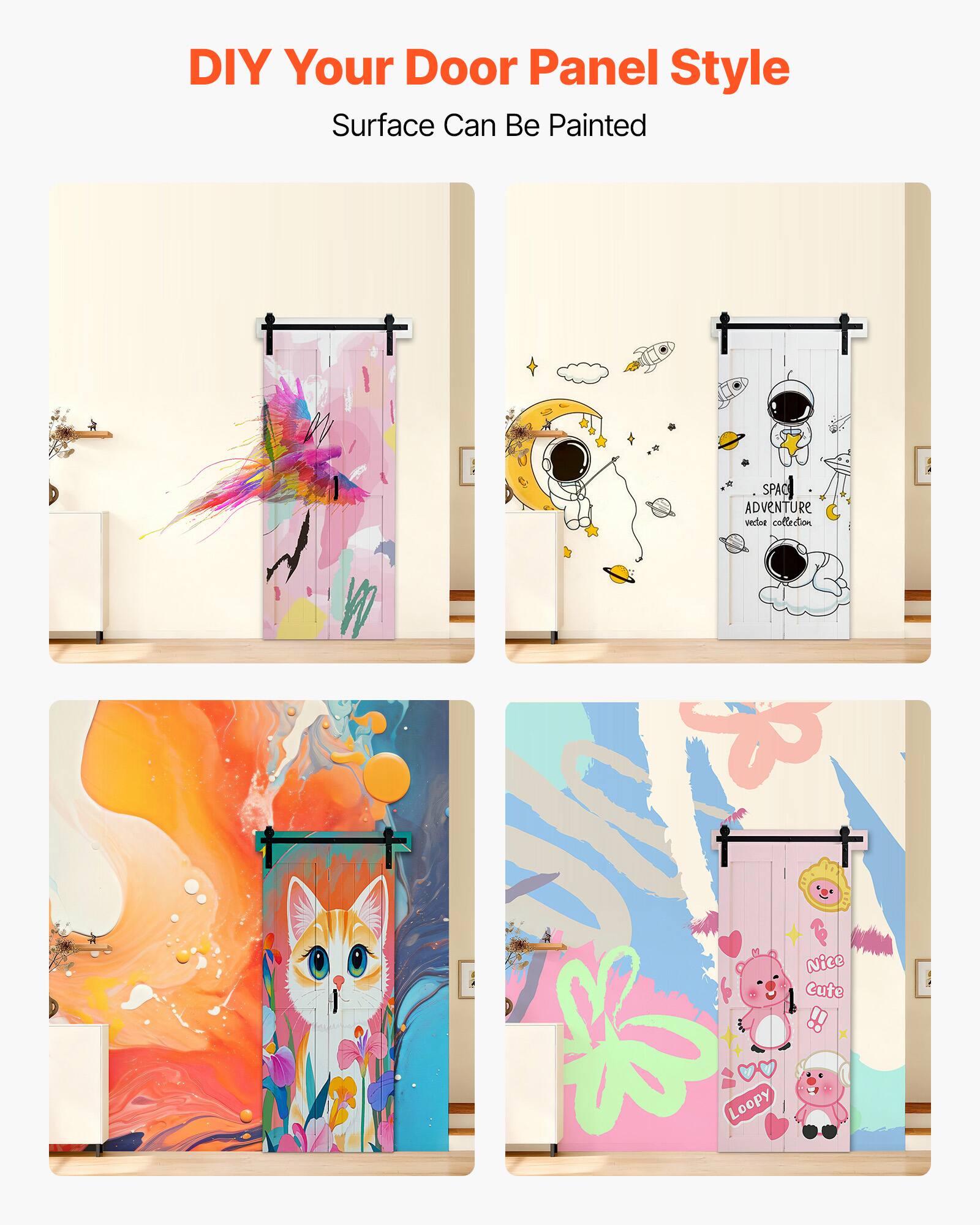 DIY Your Door Panel Style  
Surface Can Be Painted  

SPAC ADVENTURE  
vector collection  

Nice Cute !!  
I Loopy