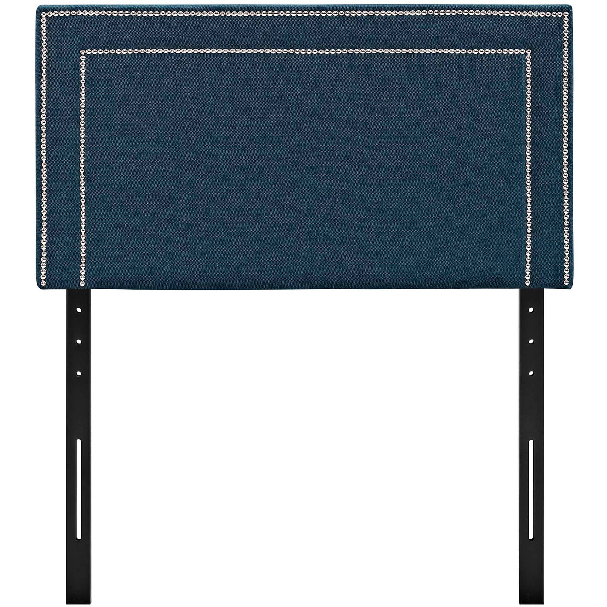 Left. Modway - Jessamine Upholstered Fabric Twin Headboard by Modway - Blue.