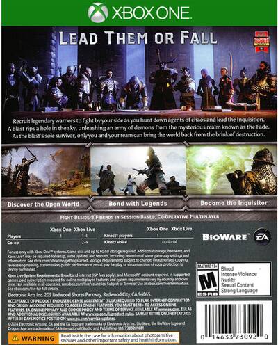 Dragon Age Inquisition for Xbox One VIDEOGAMES Xbox One