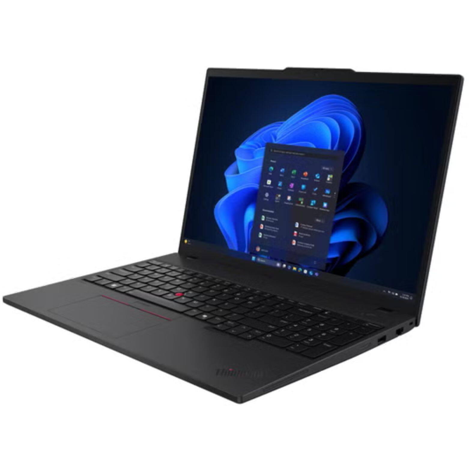Alt View 2. Lenovo - ThinkPad T16 G4 16" WUXGA Touch Intel Core Ultra 7 255U 2.0 GHz 32GB RAM 1TB SSD Intel Graphics Windows 11 Pro Laptop - Black.