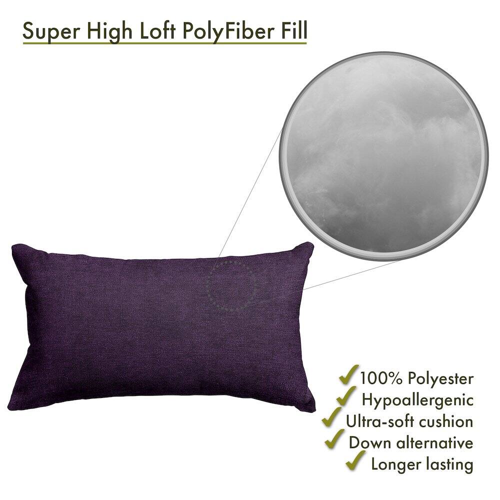 Super High Loft PolyFiber Fill

- 100% Polyester
- Hypoallergenic
- Ultra-soft cushion
- Down alternative
- Longer lasting