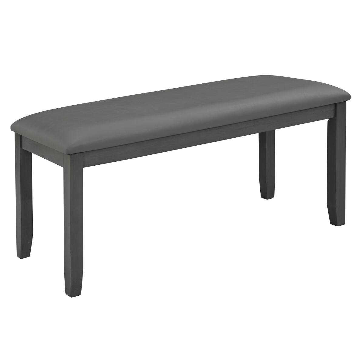 Alt View 8. Loheer - Loheer 6 Piece Dining Table Set with Bench and Chairs, Gray Wood, Seats 6 - Gray.