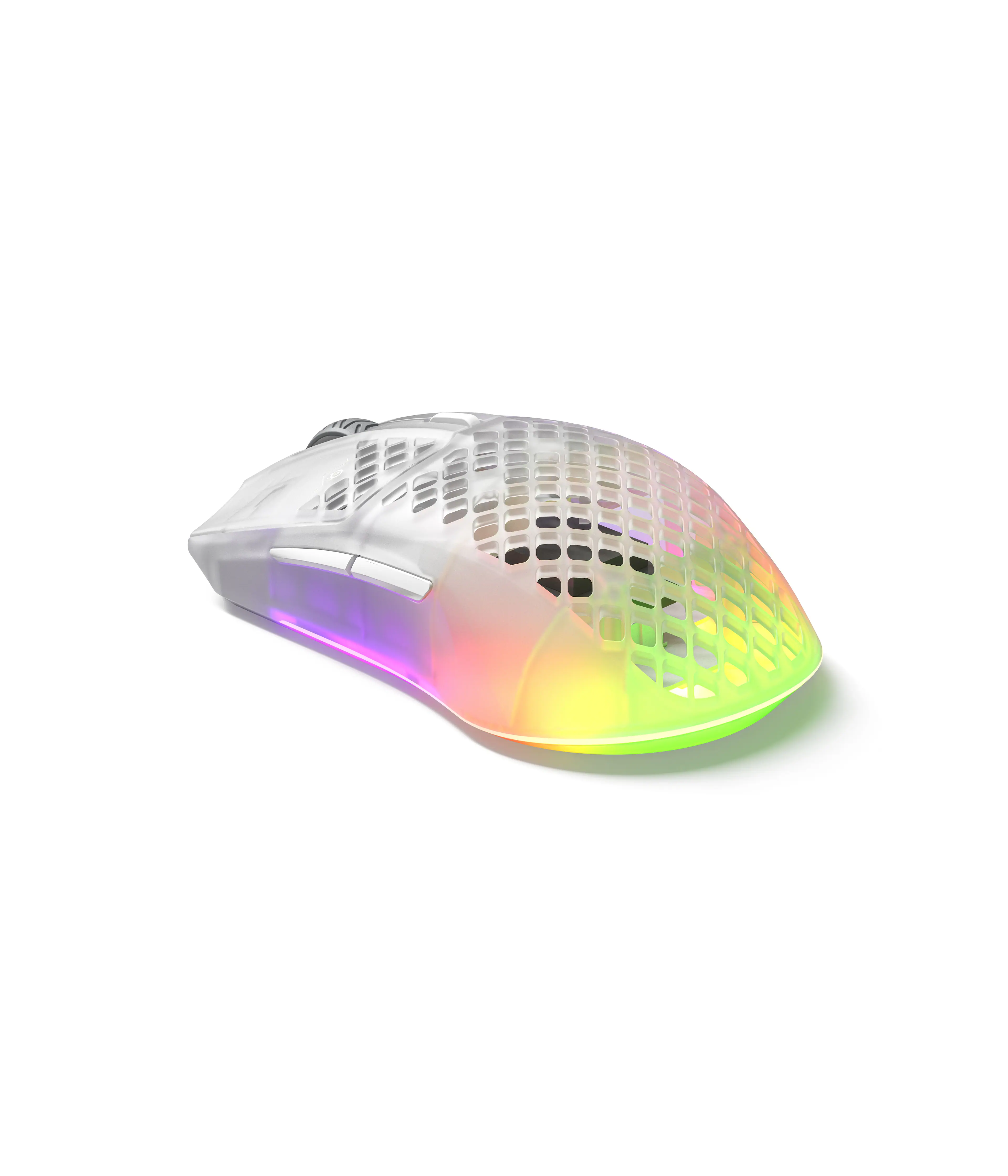 Alt View 16. SteelSeries - Aerox 3 Super Light Honeycomb Wireless RGB Optical Gaming Mouse - Ghost Edition.