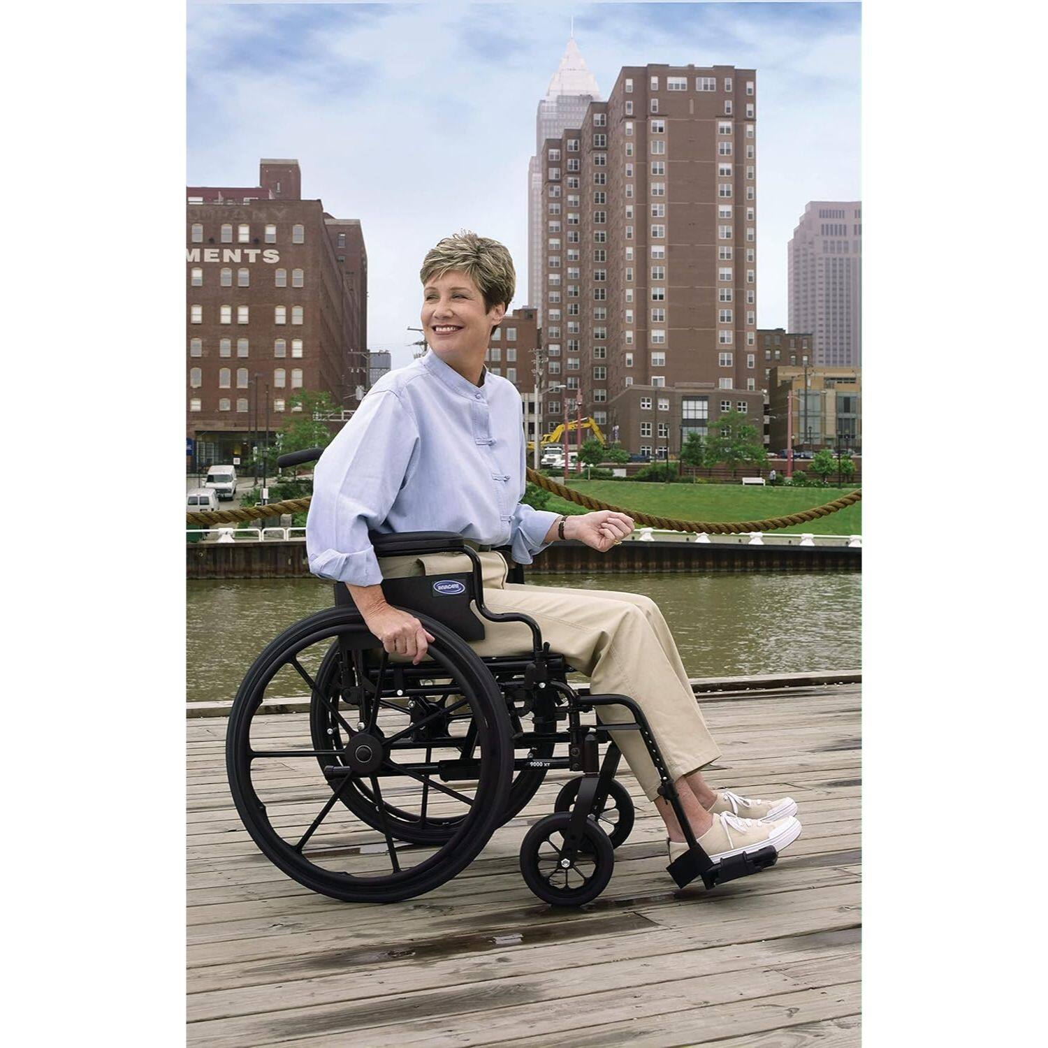 Alt View 4. Invacare - 9000 SL Lightweight Wheelchair for Adults, 16" Seat, Durable Manual Chair for Everyday Use - Black.
