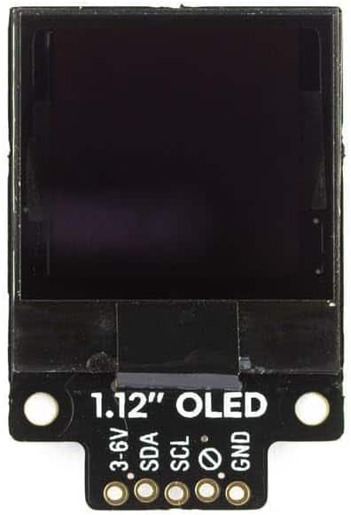 Pimoroni - PIM374 1.12" Mono OLED (128x128, white/black) Breakout – I2C display