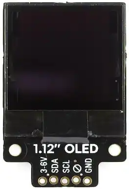 Pimoroni - PIM374 1.12" Mono OLED (128x128, white/black) Breakout – I2C display