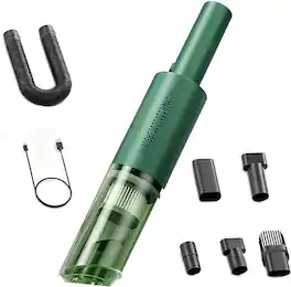 Cluzine - Handheld Cordless Vacuum, 9000Pa Suction with Type-C Charging for Car & Home Cleaning