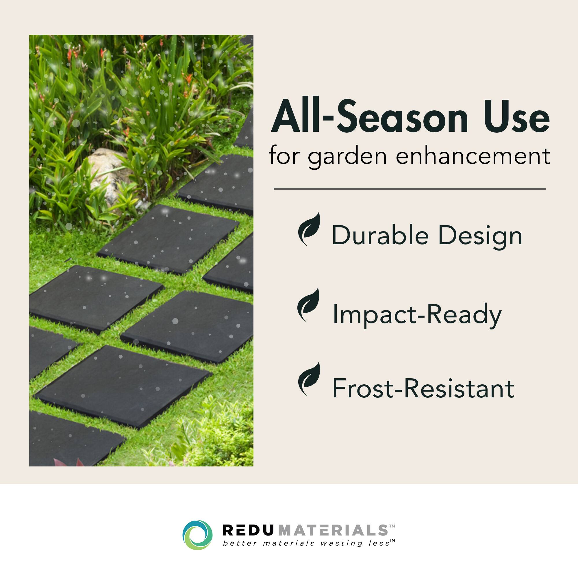 All-Season Use  
for garden enhancement

- Durable Design
- Impact-Ready
- Frost-Resistant

REDU MATERIALS  
better materials wasting less
