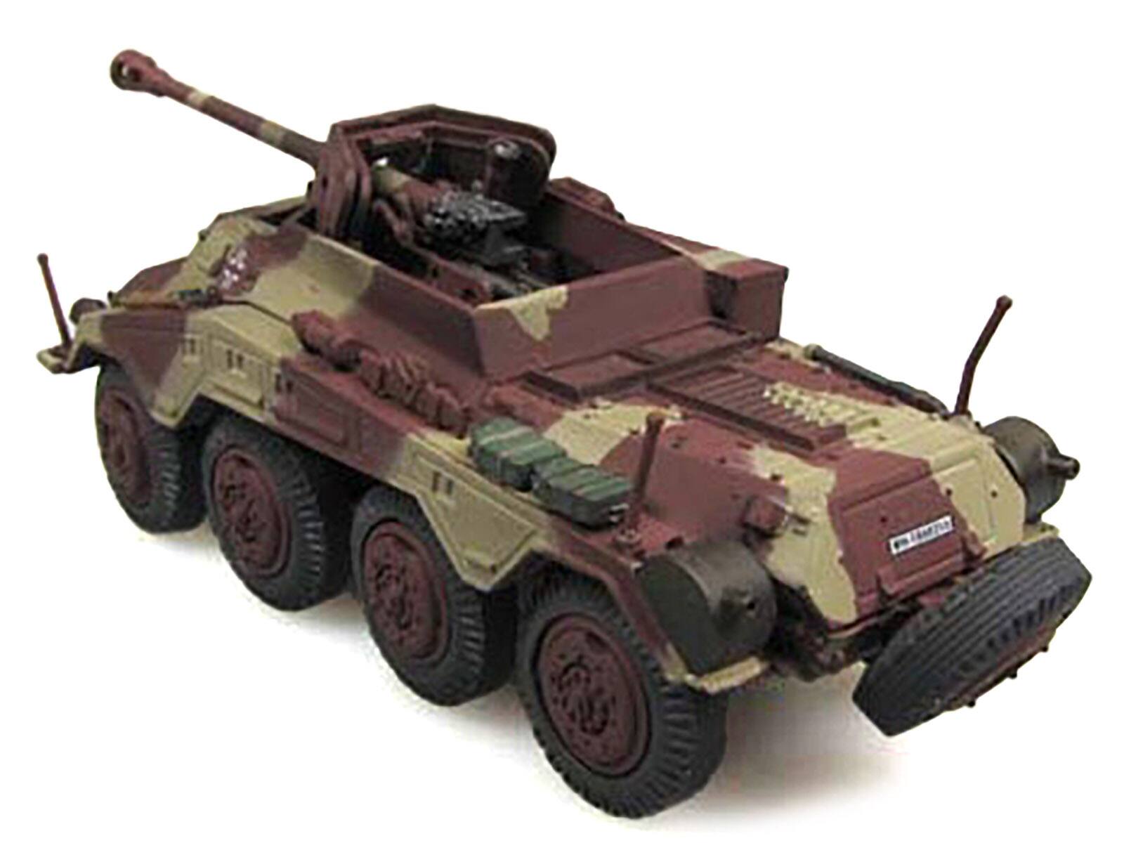 Left. Panzerstahl - Sd.Kfz. 234/4 Armored Vehicle "Unidentified Unit Western Front" (1945) German 1/72 Diecast Model by Panzerstahl - Multicolor.
