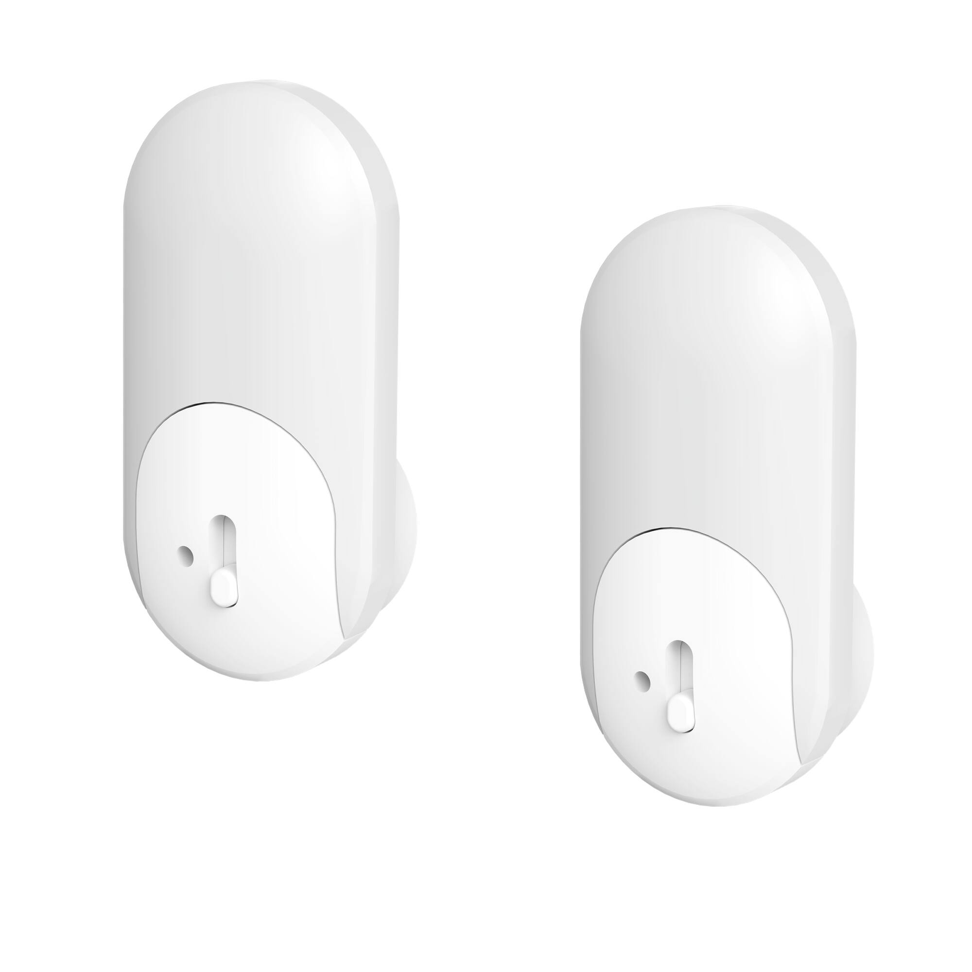 Front. Jandcase - JANDCASE 2-Pack 0.3W  Plug-in Night Light, 3000K Warm Glow, Oval/Racetrack Design,  10-100%, Dusk-to-Dawn Sensor - White.
