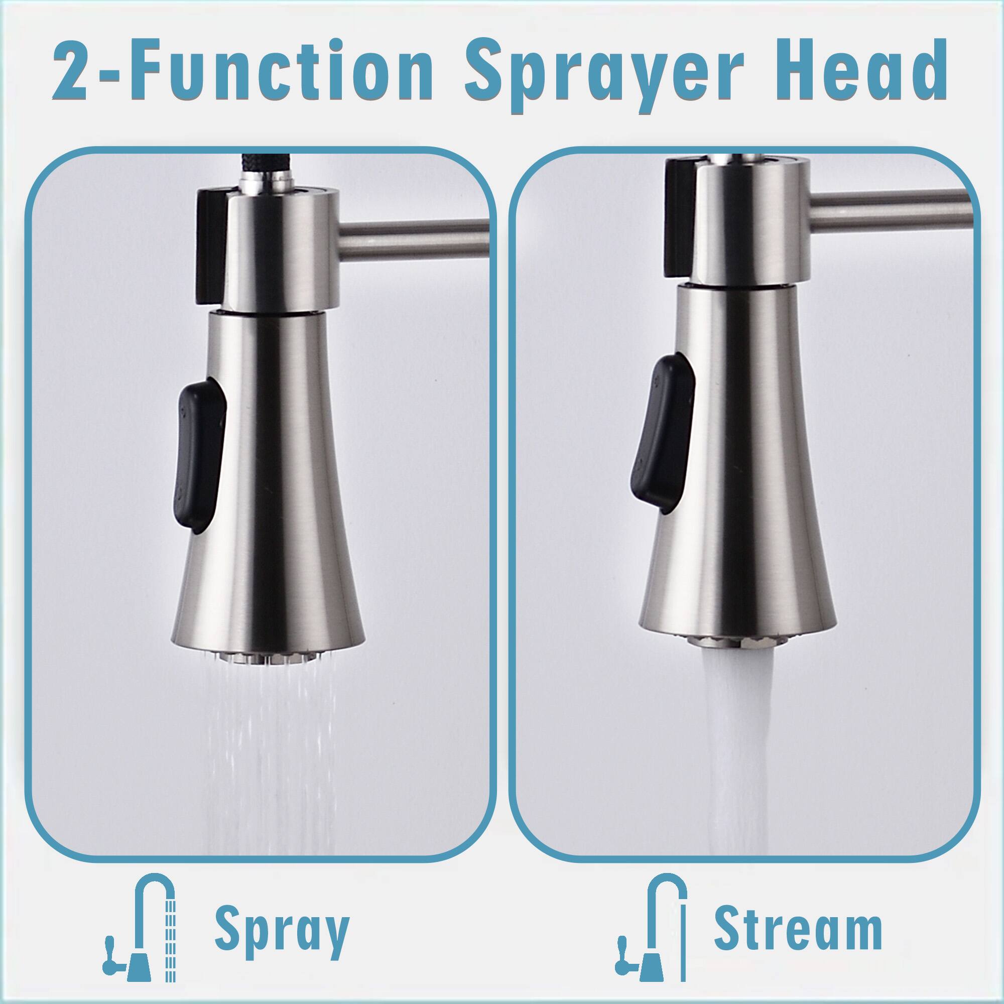 2-Function Sprayer Head

Spray

Stream