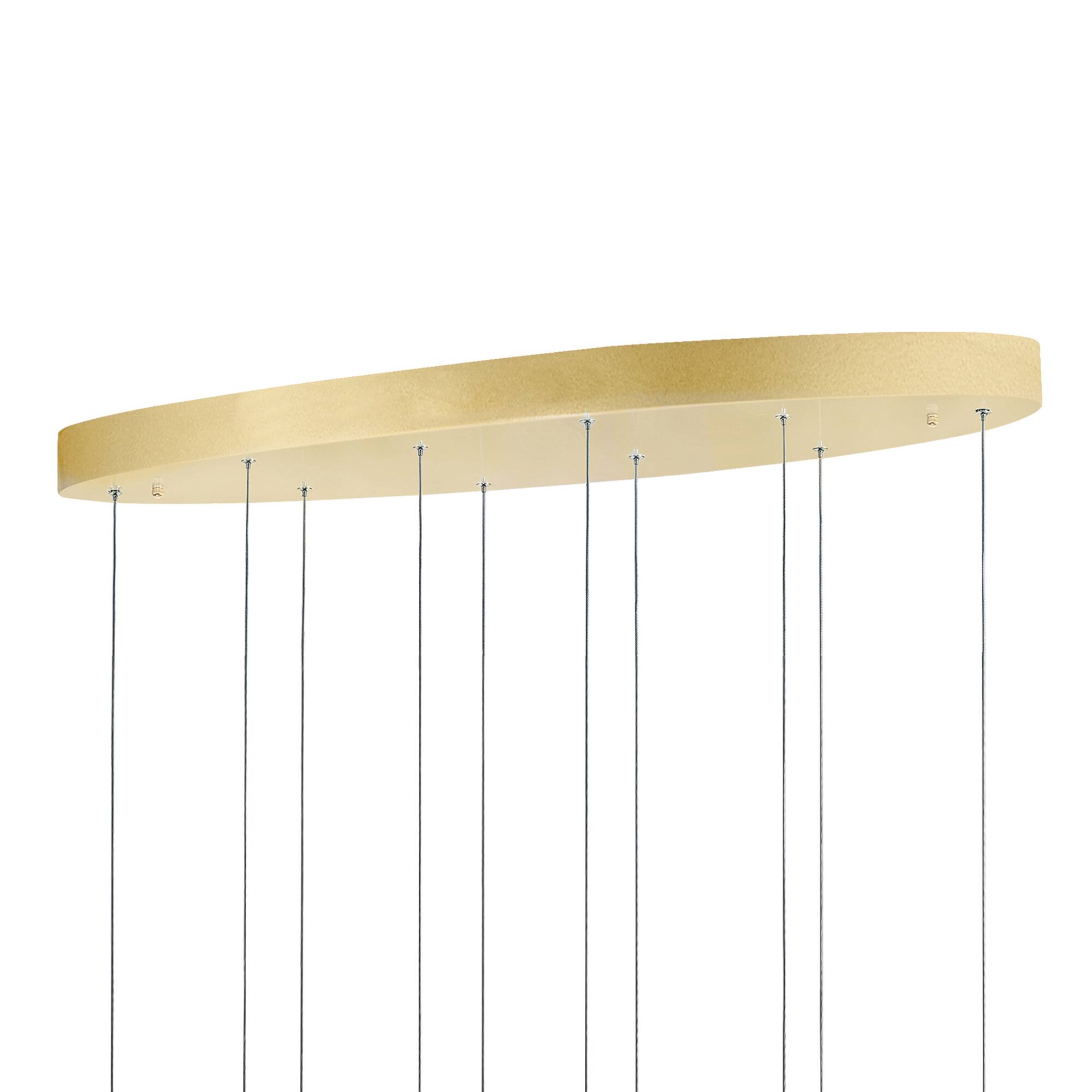 Alt View 1. CWI Lighting - Carolina LED Chandelier With Gold Leaf Finish - Gold Leaf.