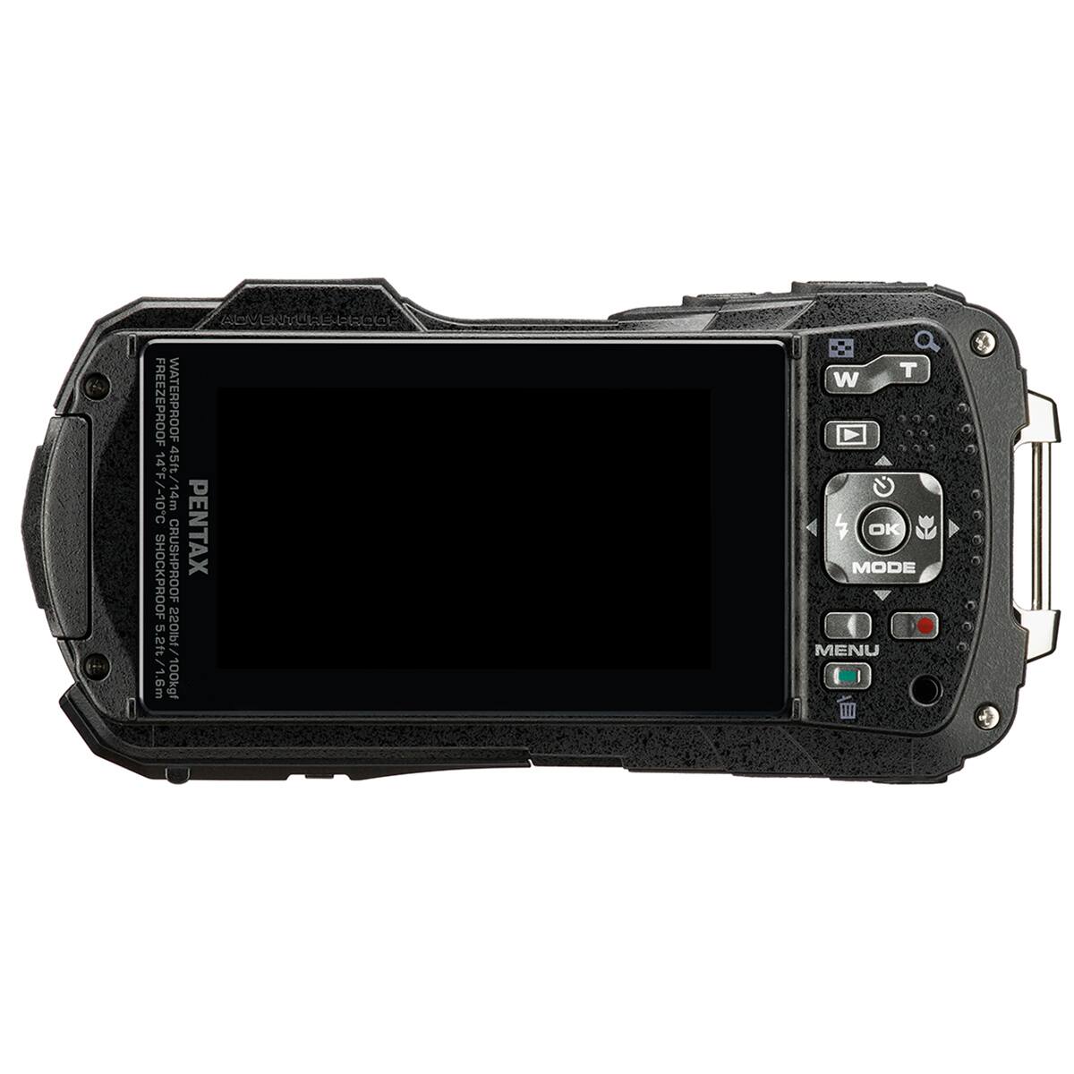 FREEZEPROOF 14F/-10C  
SHOCKPROOF 5.2ft/1.6m  
WATERPROOF 45ft /14m  
CRUSHPROOF 220lbf/100kgf  
PENTAX  
T W OK MODE MENU