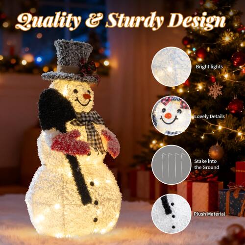 Quality & Sturdy Design  
Bright lights  
Lovely Details  
Stake into the Ground  
Plush Material