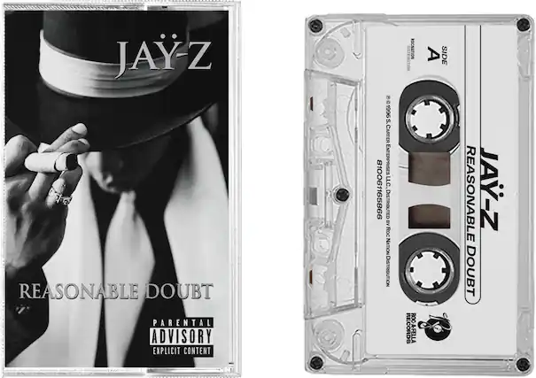 JAY-Z
REASONABLE DOUBT
PARENTAL ADVISORY EXPLICIT CONTENT
P 1996 S. CARTER ENTERPRISES LLC., 810061165866
DISTRIBUTED BY Roc NATION DISTRIBUTION
ROCNATION DISTRIBUTION
ROC RECORDS
ROCAFELLA
A SIDE
REASONABLE DOUBT