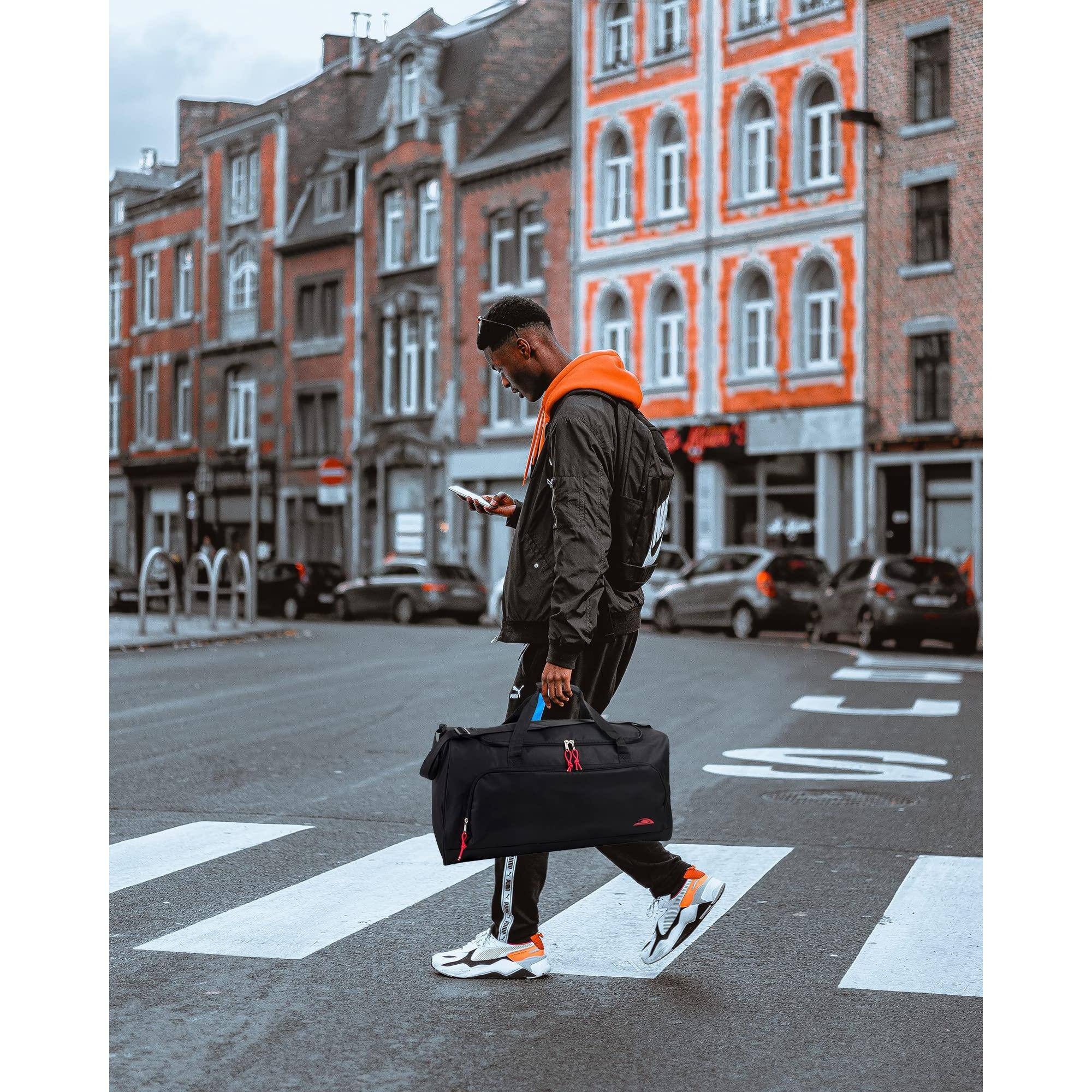 Alt View 3. Fabibe - Lightweight Canvas Duffle Bags for Men & Women For Traveling the Gym and as Sports Equipment Bag/Organizer - Navy.