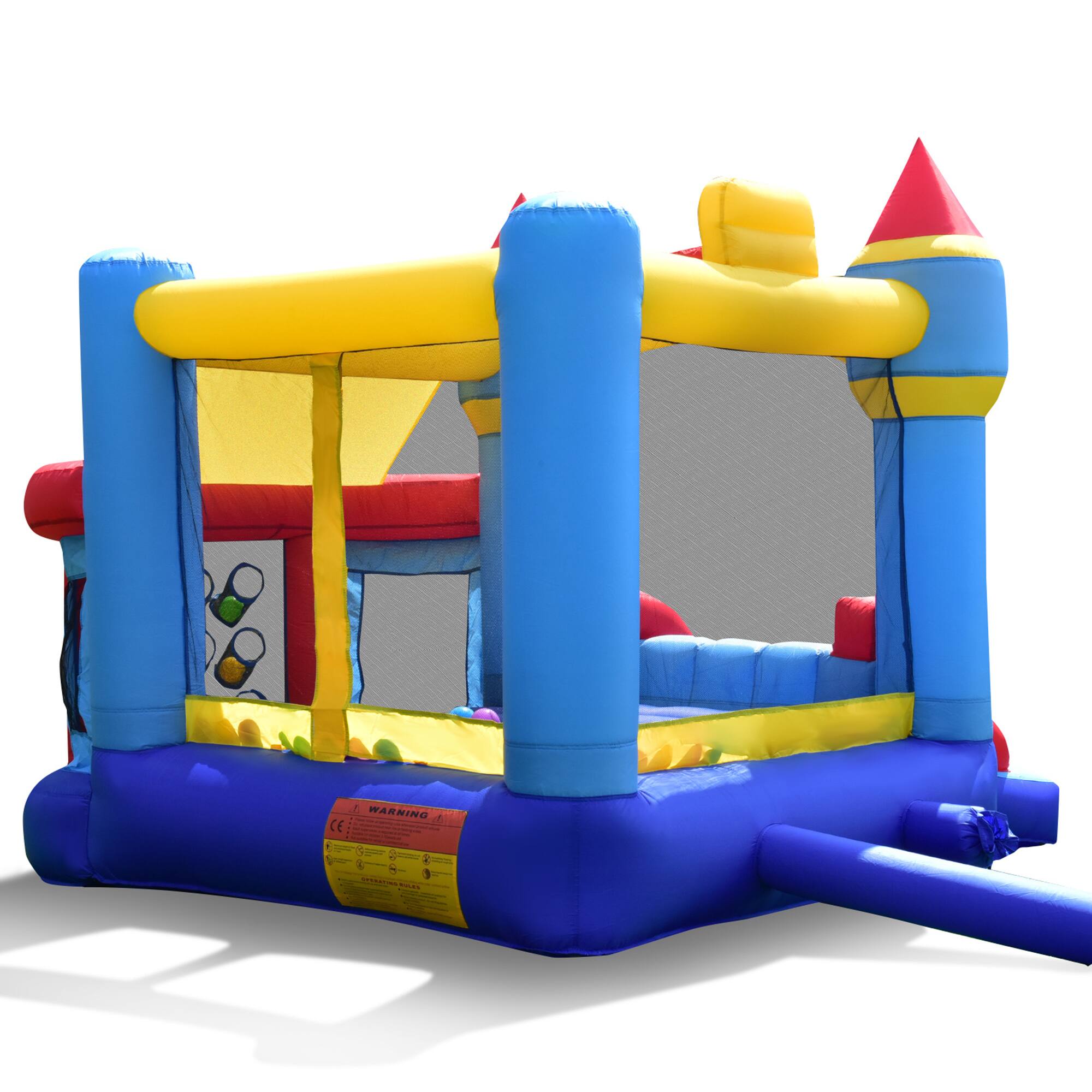 Alt View 5. Gymax - Gymax Inflatable Bounce House Castle Slide Bouncer Kids without Blower.