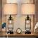Front. Nordic Hygge - Set of 2 Table Lamps for Living Room with USB Ports, 29" Tall 2-Light Bedside Lamps, Farmhouse Nightstand Lamp - Cream.