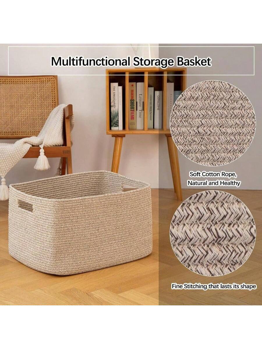 Multifunctional Storage Basket

- Soft Cotton Rope, Natural and Healthy
- Fine Stitching that lasts its shape