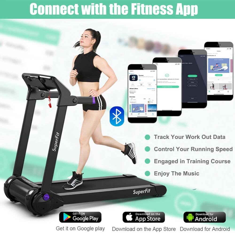 Connect with the Fitness App

- Track Your Work Out Data
- Control Your Running Speed
- Engaged in Training Course
- Enjoy The Music

SuperFit

GET IT ON
Download on Google Play
Download on the App Store
Download for Android