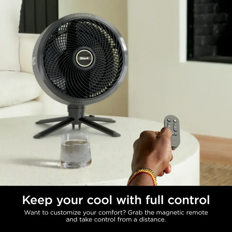 Keep your cool with full control. Want to customize your comfort? Grab the magnetic remote and take control from a distance.