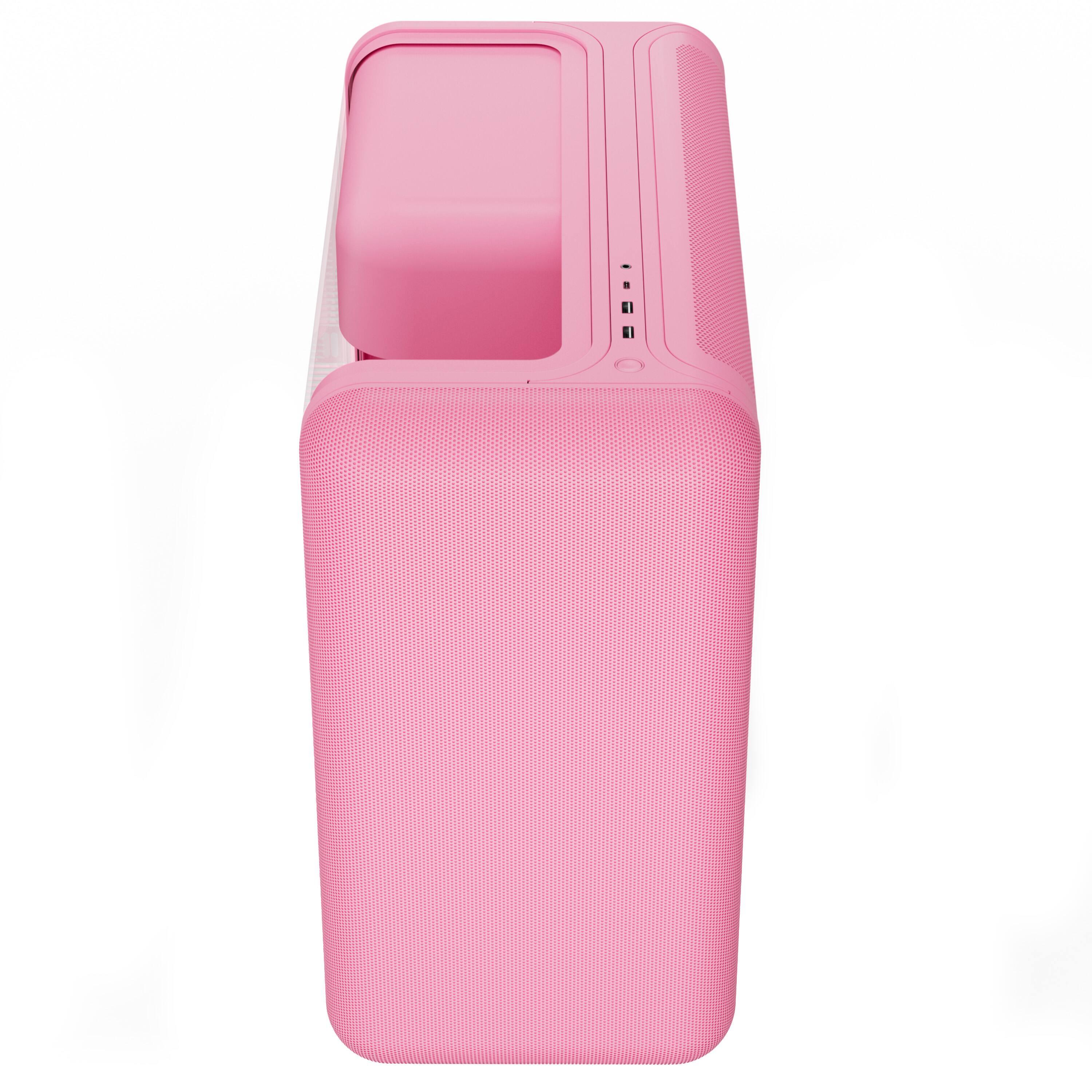 Alt View 2. HYTE - HYTE X50 Modern Performance ATX Mid-Tower PC Gaming Case - Strawberry Milk.