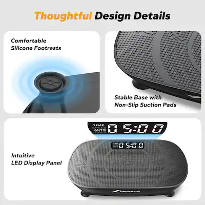 Portable Vibration Plate for Beginners - Affordable, Mini & Slim | MERACH, CV30 / Black Portable Vibration Plate for Beginners - Affordable, Mini & Slim | MERACH, CV30 / Black