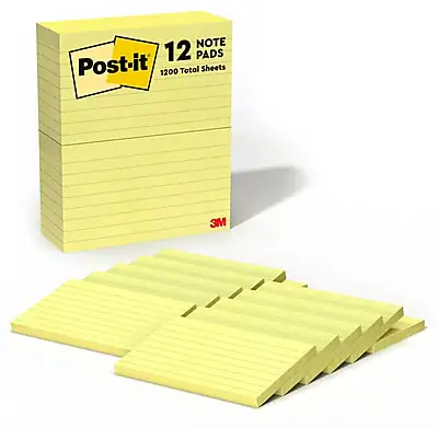 Post-it Note 12 Pads
1200 Total Sheets
3M