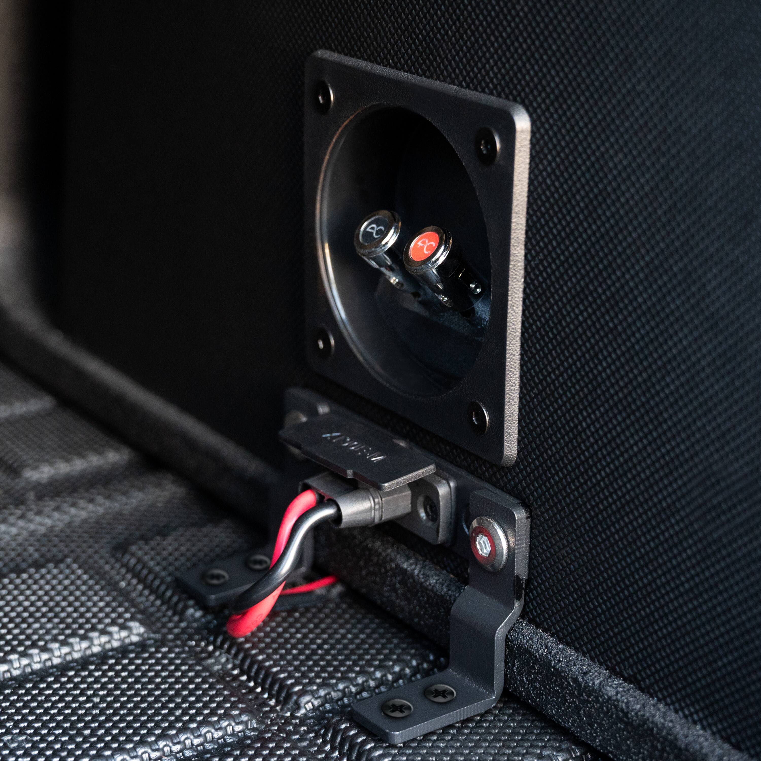 Alt View 27. AudioControl - Spike Series 12” Single-Voice-Coil 2-Ohm Loaded Vented Subwoofer Enclosure - Black.