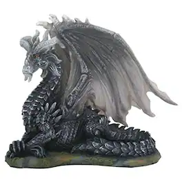 Pacific Trading - Gorgeous Dark Dragon Figurine Statue 7.25 inches