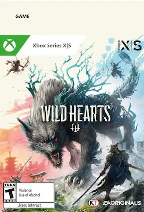 GAME Xbox Series X/S WILD HEARTS T EAORIGINALS Violence T Use of Alcohol ESRB Users Interact - T (Teen 13+)