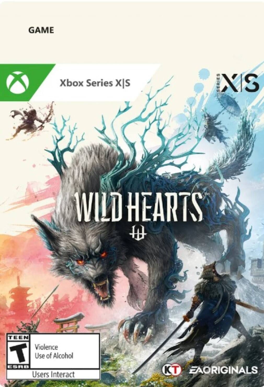 GAME Xbox Series X/S WILD HEARTS T EAORIGINALS Violence T Use of Alcohol ESRB Users Interact - T (Teen 13+)