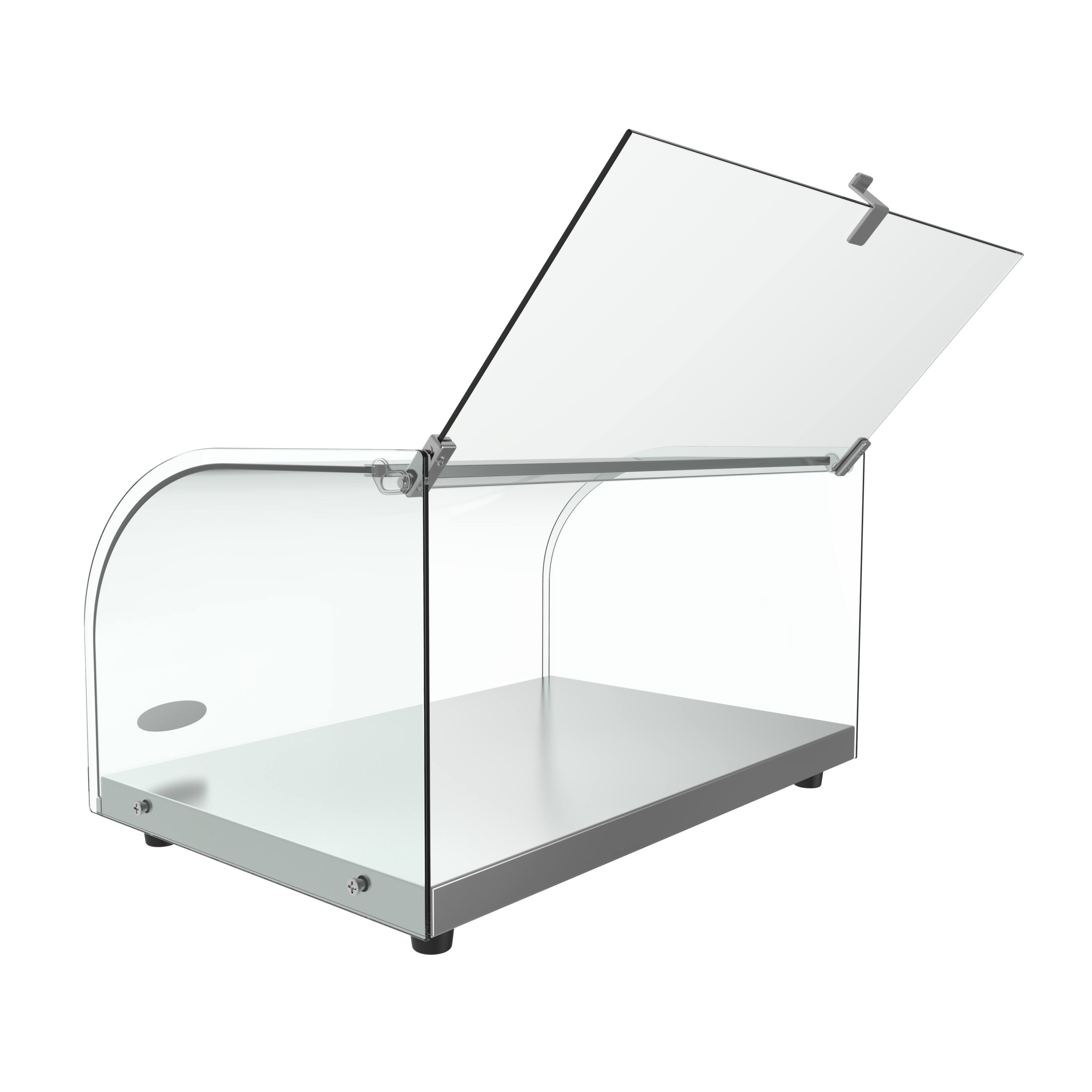 Alt View 6. Koolmore - 22 in. Countertop Bakery Display Case with Front Curved Glass and Rear Door, 0.9 cu. ft. DC-1C - Silver.
