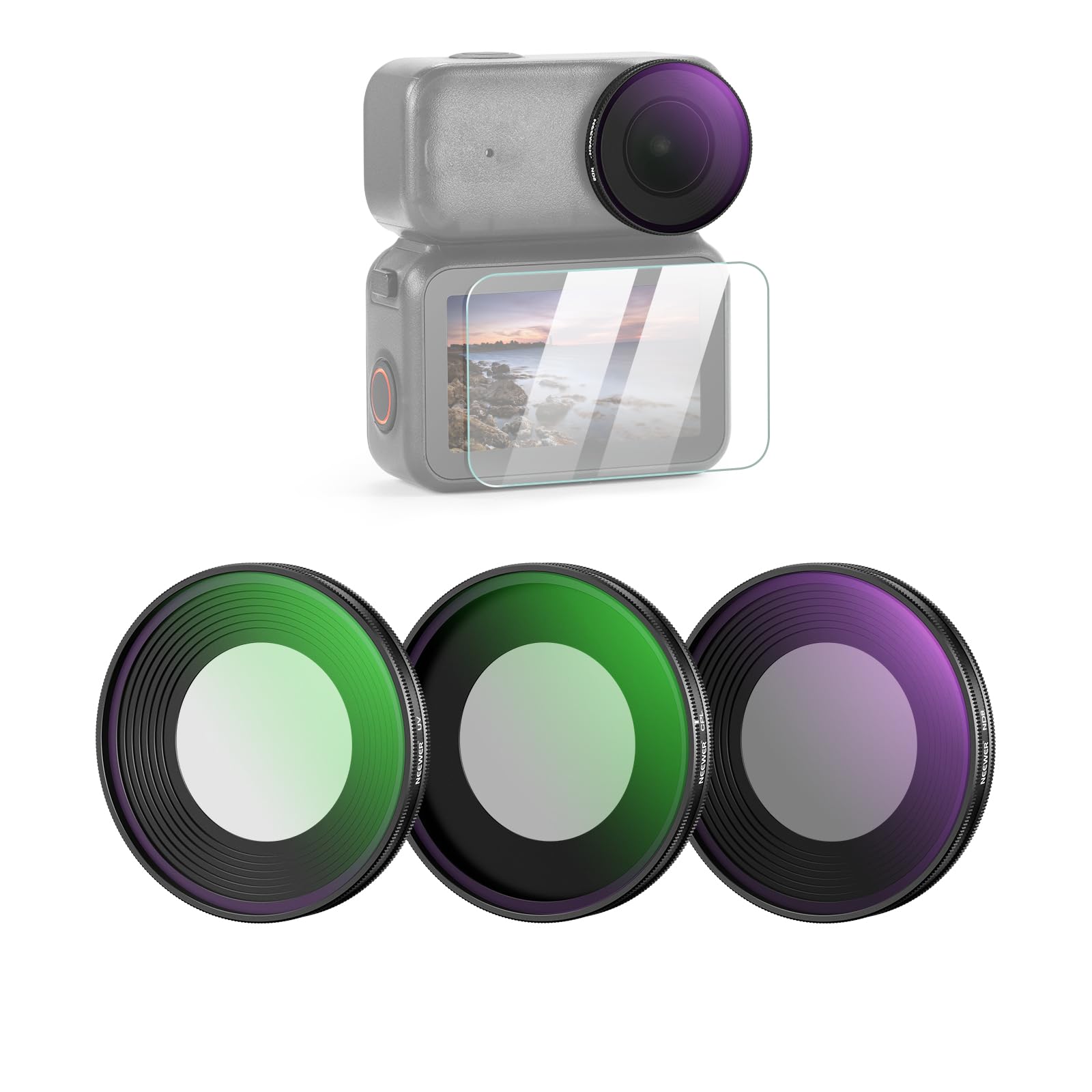 Neewer - DJI Osmo Nano ND8/UV/CPL 3-Pack + Screen