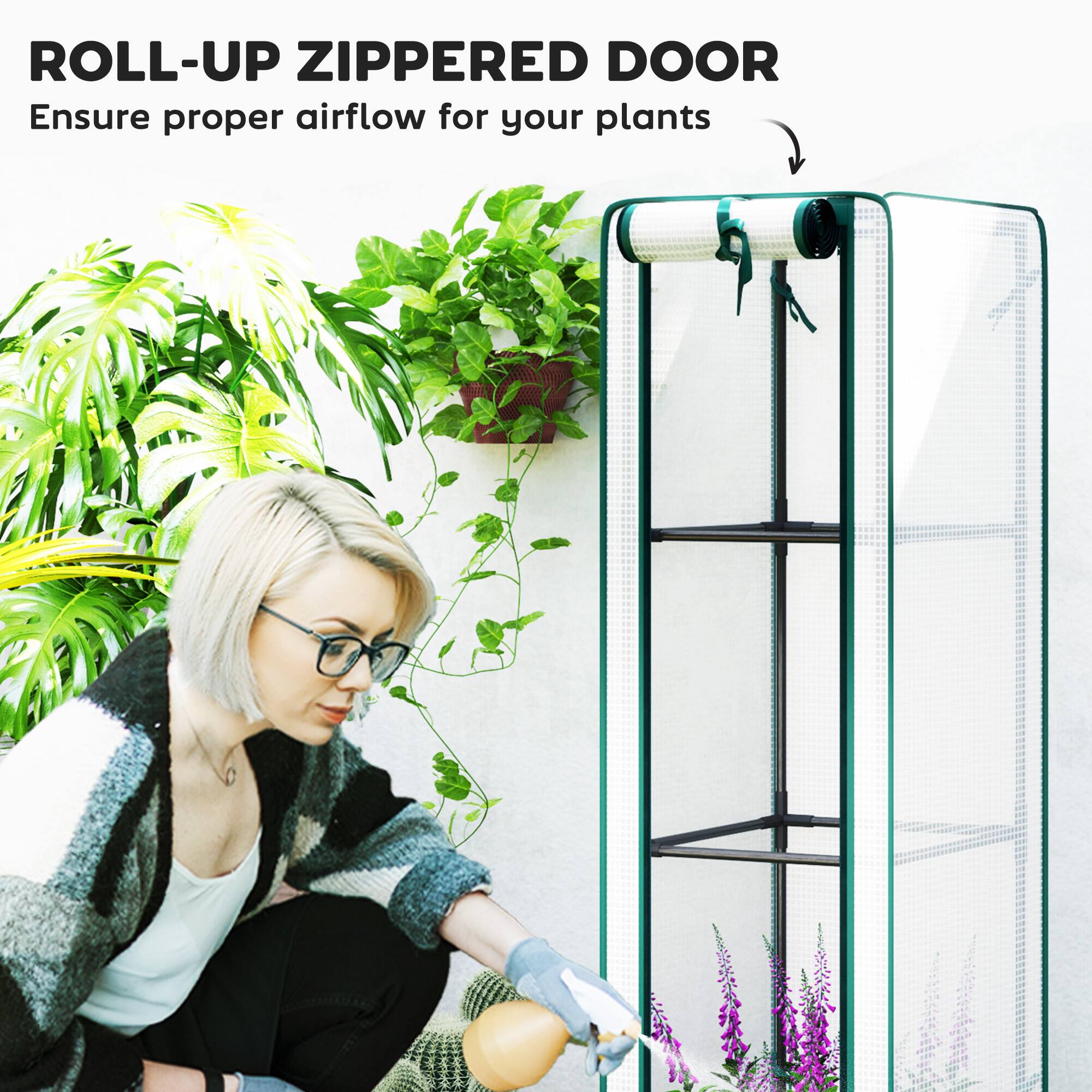 ROLL-UP ZIPPERED DOOR
Ensure proper airflow for your plants