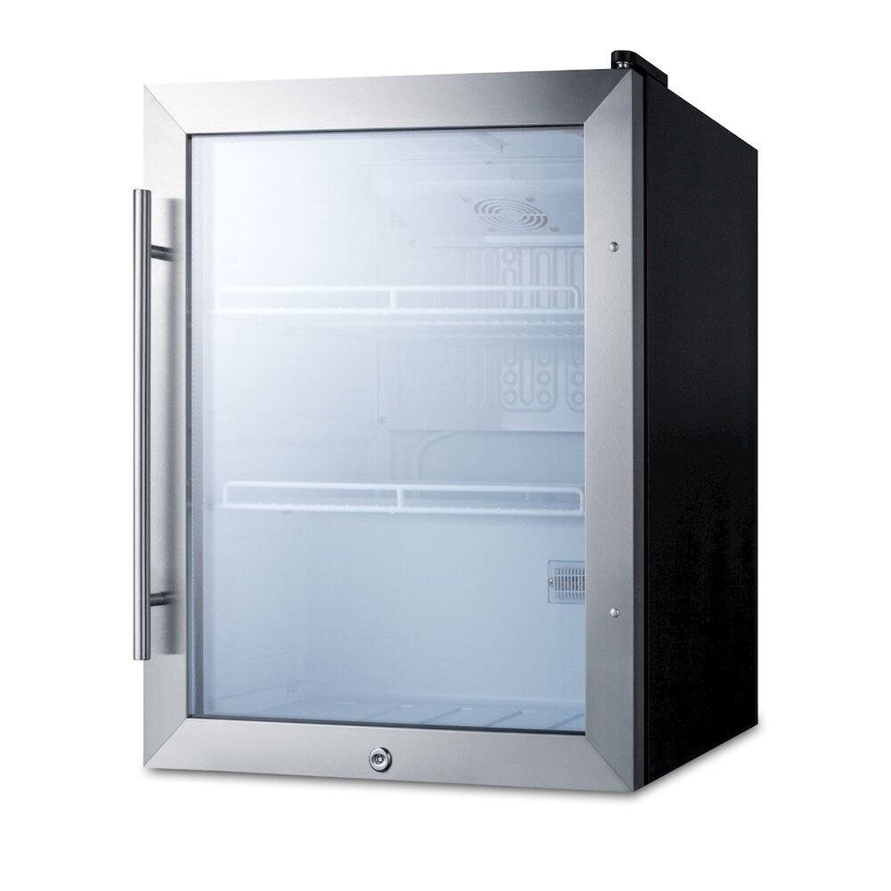 Angle. Summit Appliance - Compact Beverage Center - Black.