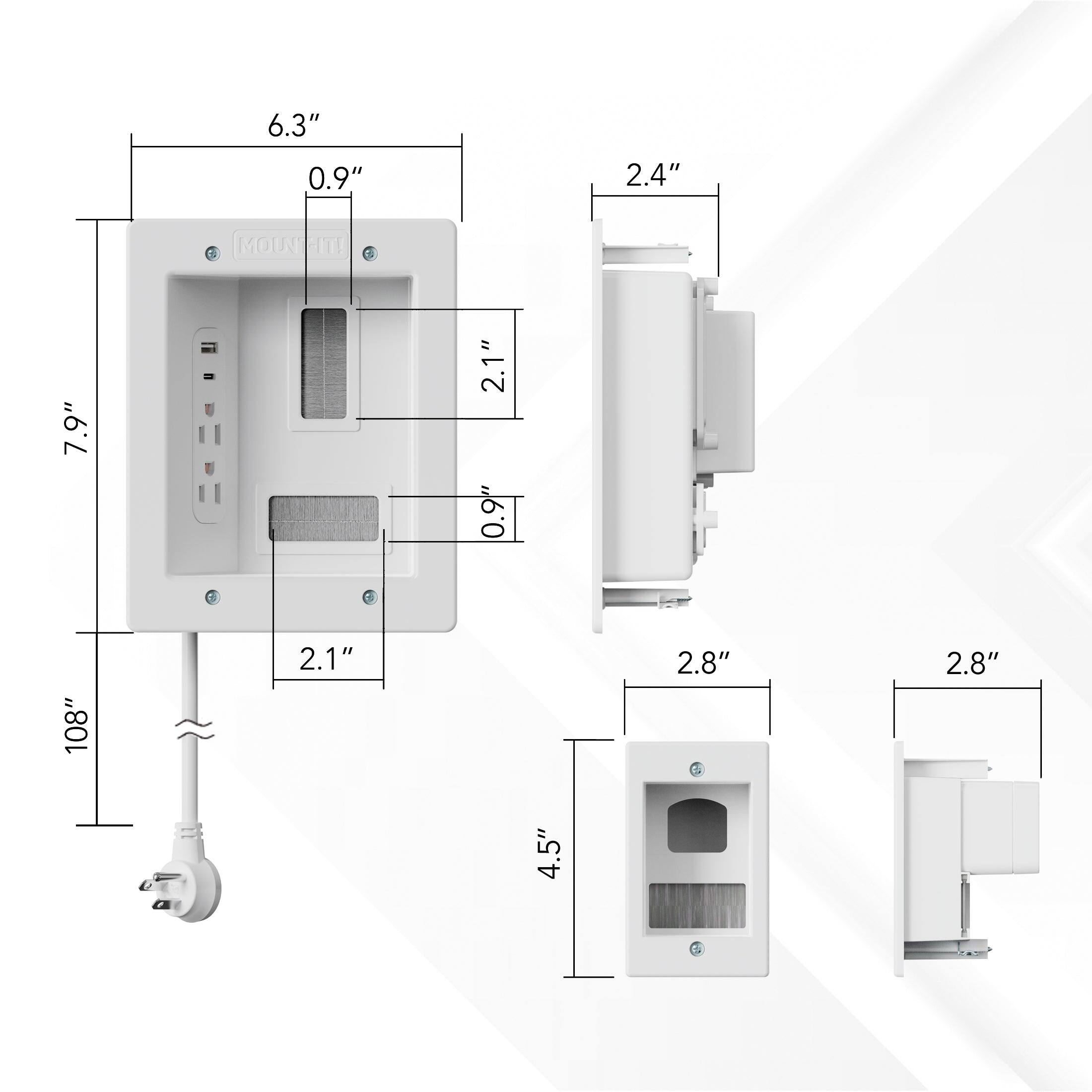 6.3" 0.9" 2.4" 7.9" 2.1" 0.9" 10.8" 2.1" 2.8" 2.8" 4.5"