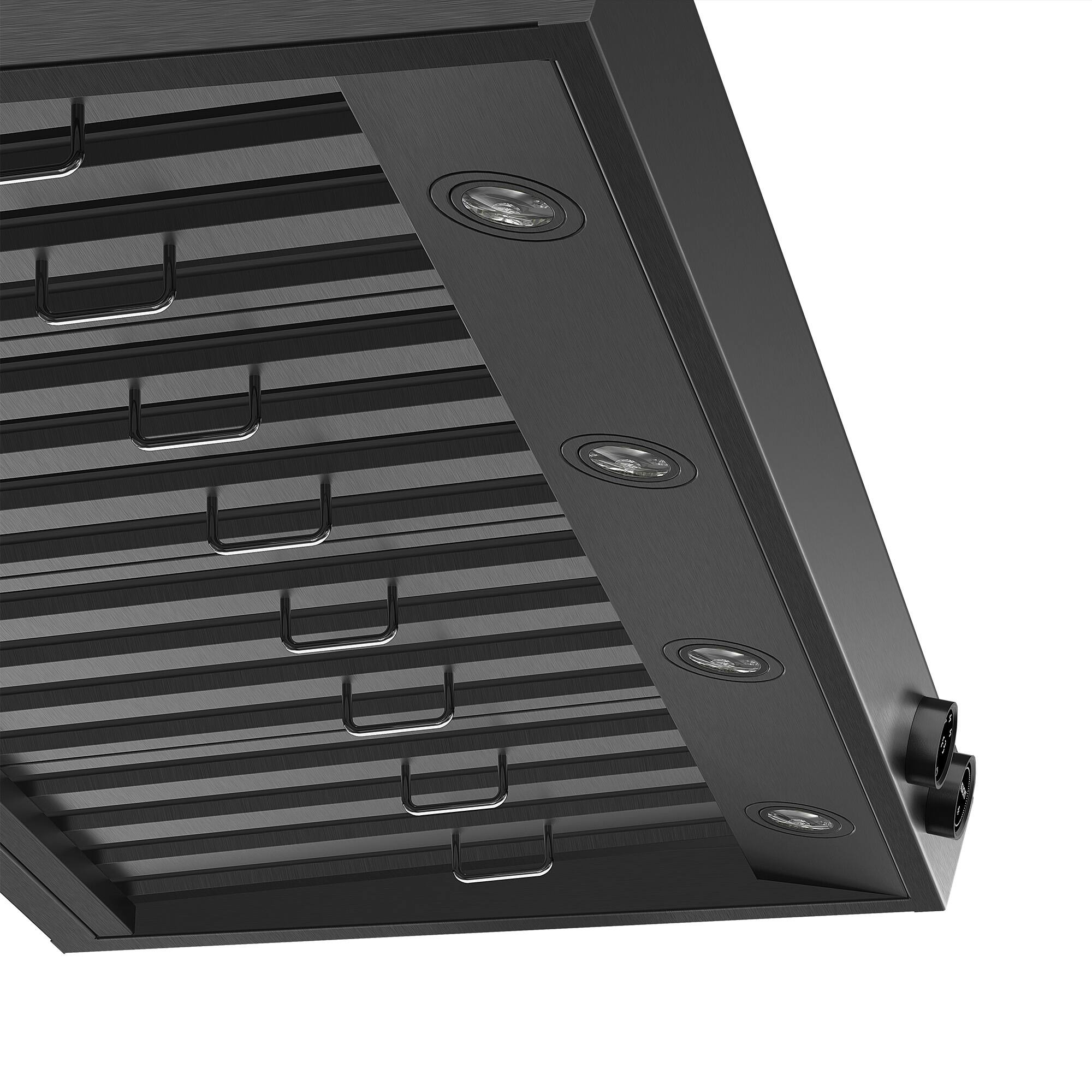 Back. Kucht - Pro Style 48 in. 1200 CFM Under Cabinet Range Hood, Dark Stainless Steel , Digital Controls - Dark Stainless Steel.
