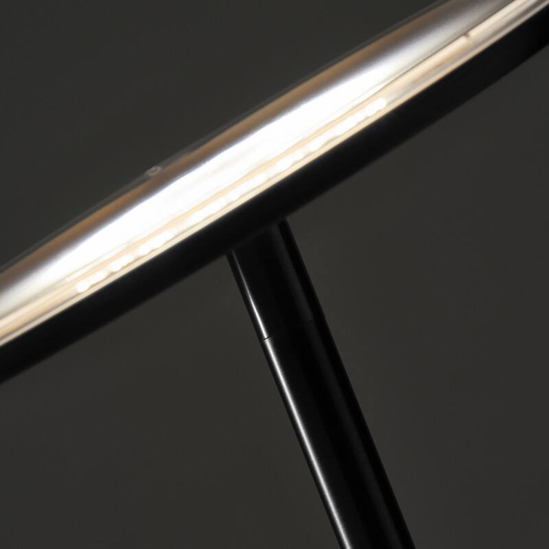 Back. Brightech - Sky Flux LED Modern Industrial Torchère Dimmable Super Bright Floor Lamp with Built-in Adjustable Head Tilt - Classic Matte Black.