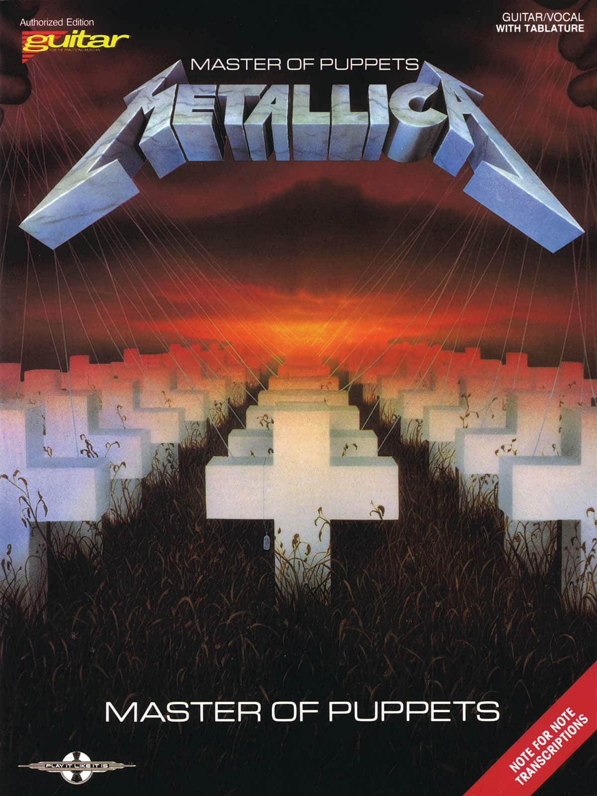 Cherry Lane Music - Metallica Master of Puppets Play It Like It Is Guitar TAB Songbook