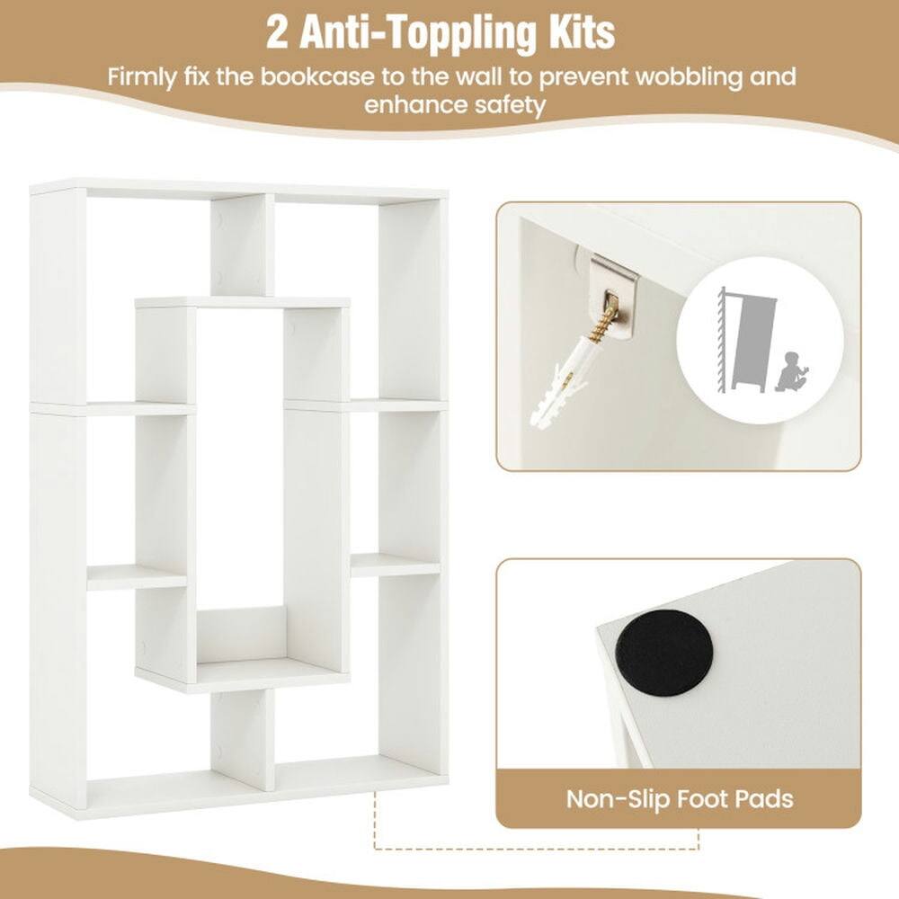 2 Anti-Toppling Kits  
Firmly fix the bookcase to the wall to prevent wobbling and enhance safety  

Non-Slip Foot Pads