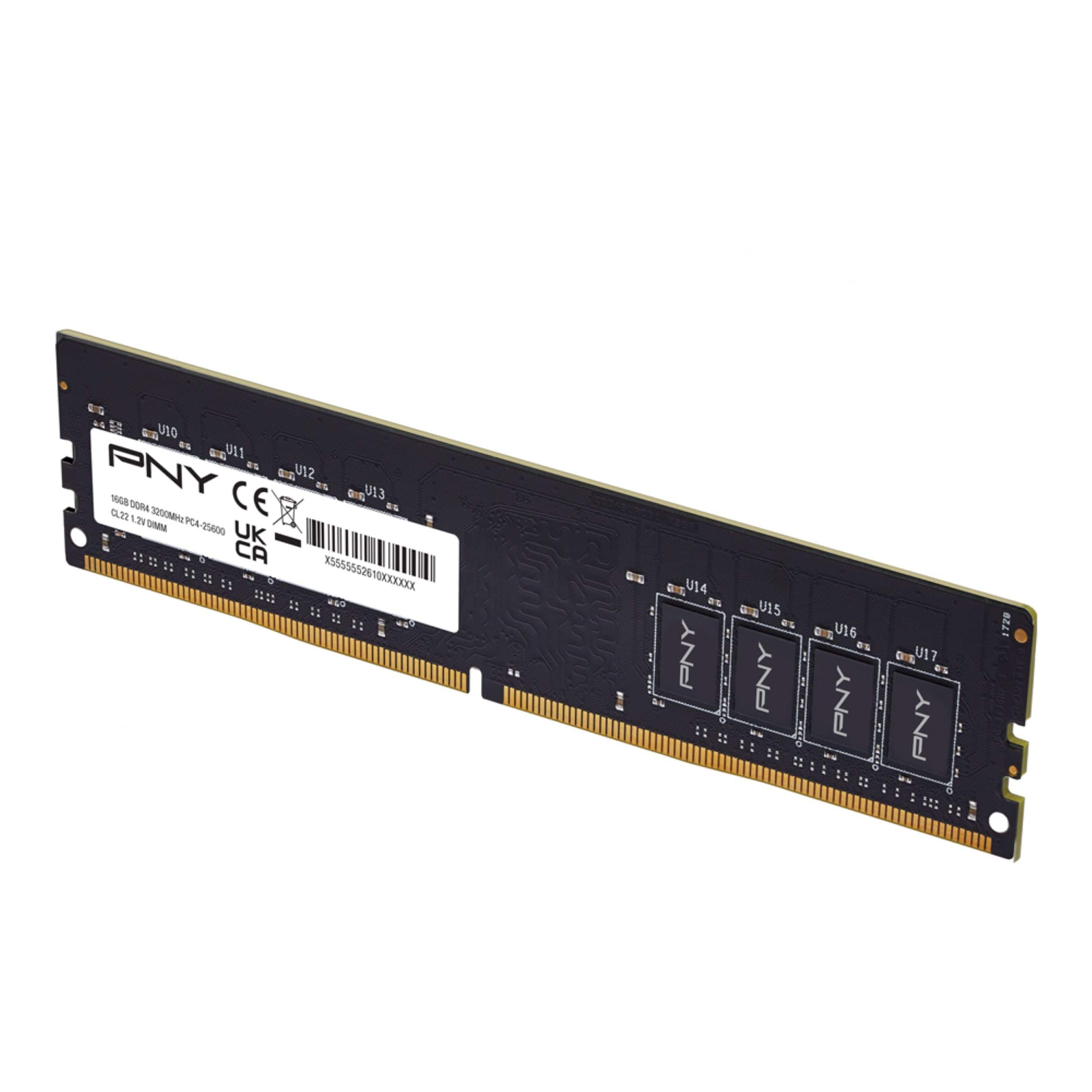 Photos - RAM PNY  Performance 16GB (1x16GB) DDR4  3200MHz  - CL22, 1.2V - Desktop Memory - MD16GSD43200-TB - Black (PC4-25600)